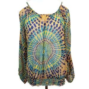 SALE 3/$15 Angie Boho Cold Shoulder Blouse